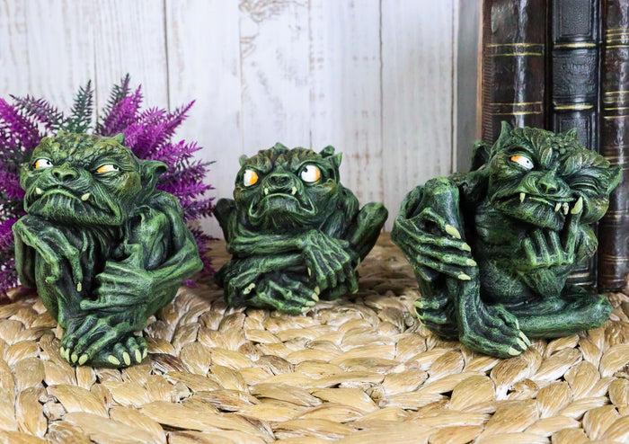 ebros gift Ebros Demonic Notre Dame Toad Troll Gargoyle Figurine Collectible (Set of 3)
