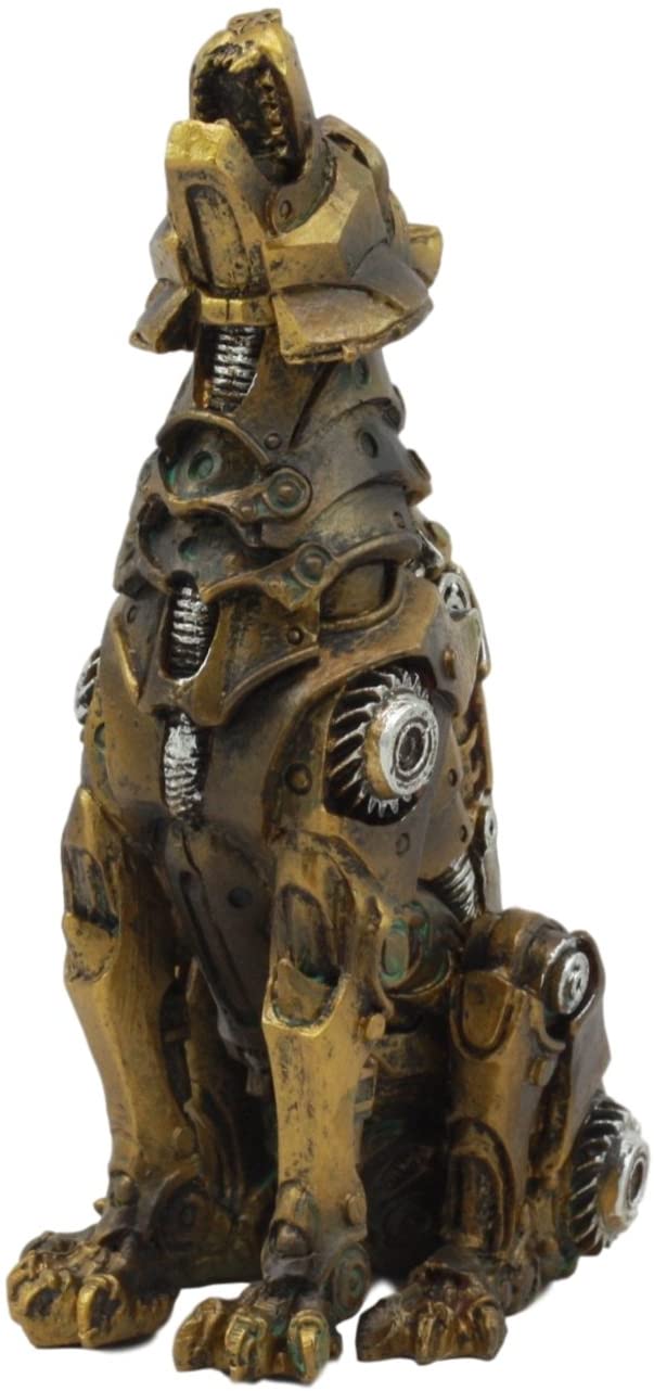 Ebros Gift Ebros Denizen Of Twilight Steampunk Wolf Howling Statue 6" Tall Lycan Werewolf