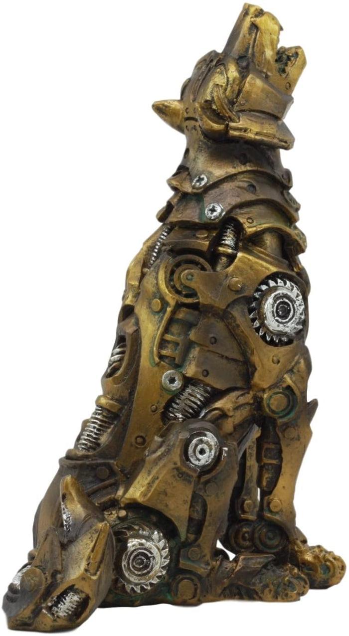 Ebros Gift Ebros Denizen Of Twilight Steampunk Wolf Howling Statue 6" Tall Lycan Werewolf