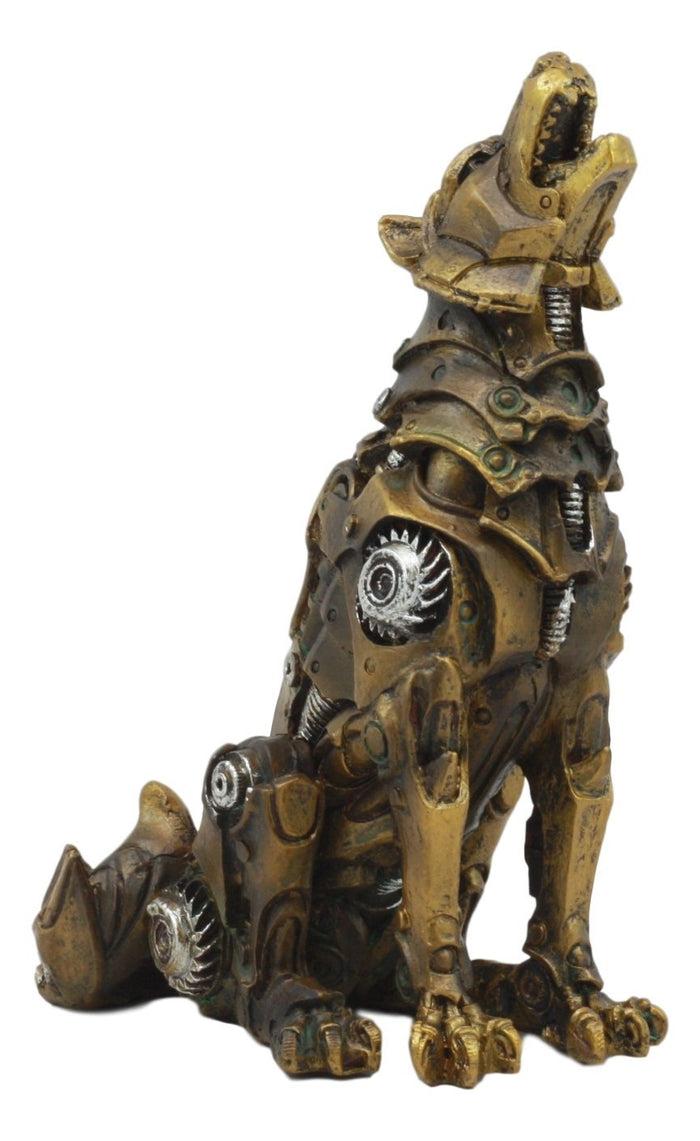 Ebros Gift Ebros Denizen Of Twilight Steampunk Wolf Howling Statue 6" Tall Lycan Werewolf