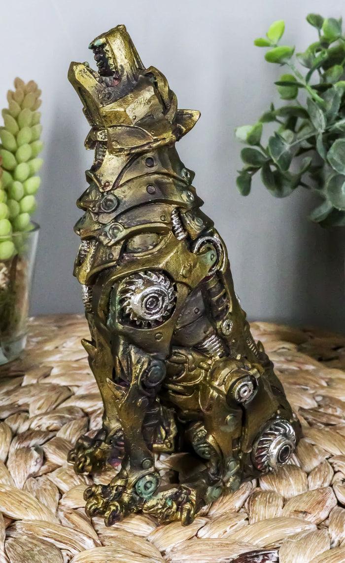 ebros gift Ebros Denizen Of Twilight Steampunk Wolf Howling Statue 6" Tall Lycan Werewolf