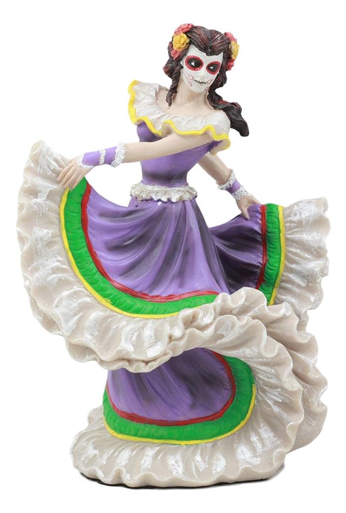 Ebros Gift Ebros Dia De Los Muertos Day Of The Dead Sugar Skulls Pretty Purple Gown Dancer Statue