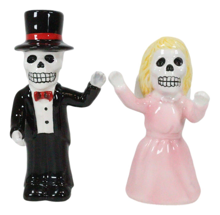 Ebros Gift Ebros Dias De Los Muertos Wedding Waltz Dance Sugar Skulls Ceramic Salt Pepper Shakers