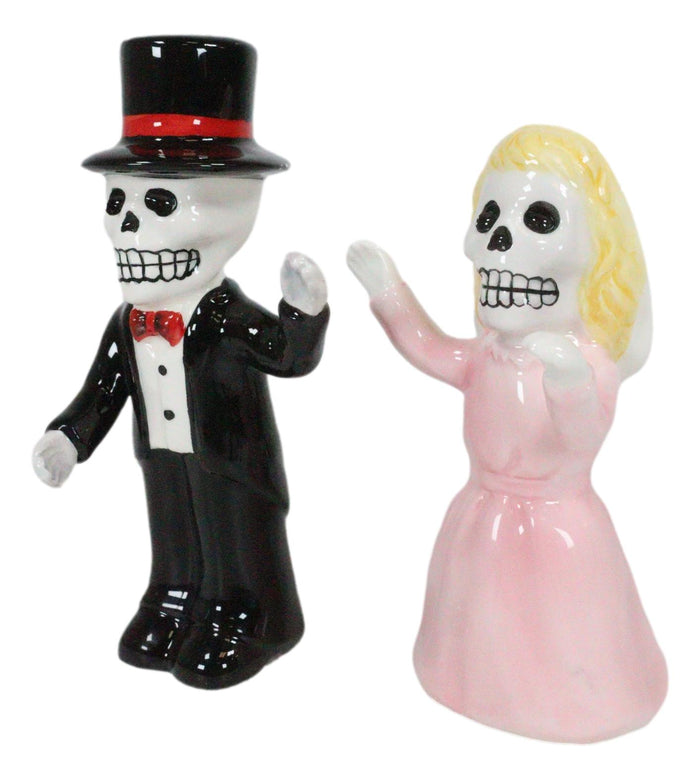Ebros Gift Ebros Dias De Los Muertos Wedding Waltz Dance Sugar Skulls Ceramic Salt Pepper Shakers