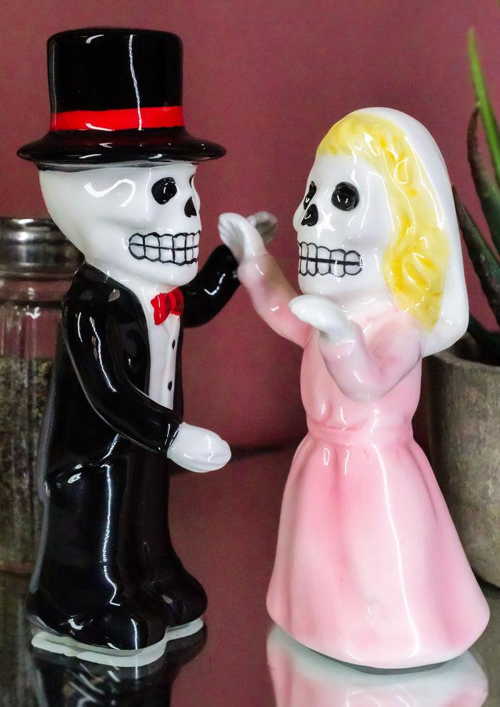 ebros gift Ebros Dias De Los Muertos Wedding Waltz Dance Sugar Skulls Ceramic Salt Pepper Shakers