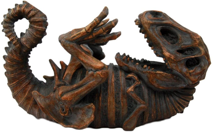 Ebros Gift Ebros Dinosaur T-Rex Skeleton Rusted Fossil 11.5" Long Wine Bottle Holder Caddy