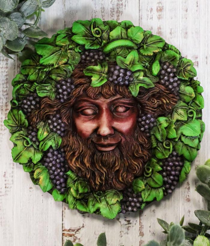 ebros gift Ebros Dionysus Bacchus Spirit of The Vine Decor Wall Plaque 5.25" Diameter Wiccan Wicca Art Decorative Sculpture by Oberon Zell