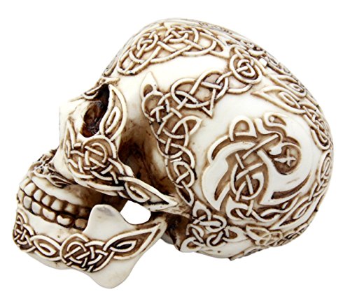 Ebros Gift Ebros DOD Celtic Celestial Heavens Tribal Tattoo Skull Figurine 7.5" L