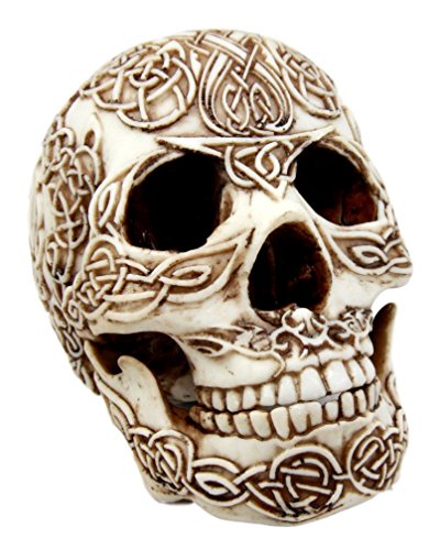 ebros gift Ebros DOD Celtic Celestial Heavens Tribal Tattoo Skull Figurine 7.5" L