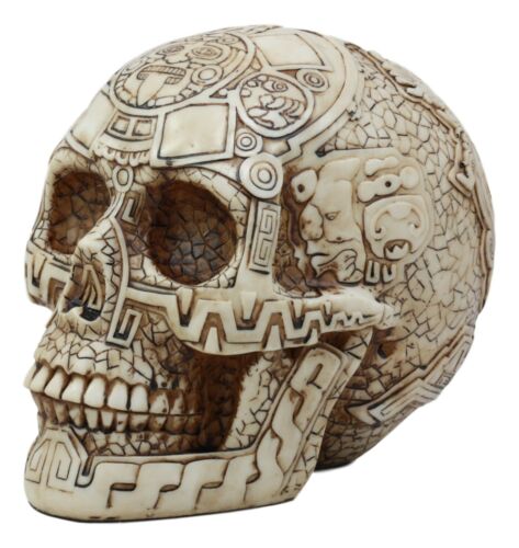 Ebros Gift Ebros DOD Mesoamerican Maya Aztec Gods Skull Statue Tribal Tattoo Figurine