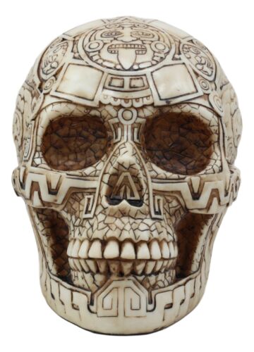 Ebros Gift Ebros DOD Mesoamerican Maya Aztec Gods Skull Statue Tribal Tattoo Figurine