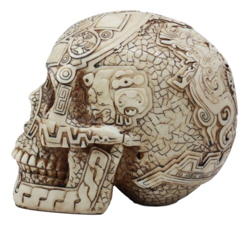 Ebros Gift Ebros DOD Mesoamerican Maya Aztec Gods Skull Statue Tribal Tattoo Figurine