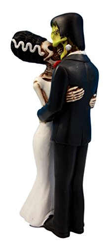 Ebros Gift Ebros DOD True Love Kiss Skeleton Frankenstein Bride And Groom Couple Figurine