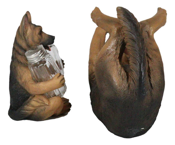 Ebros Gift Ebros Dog German Shepherd Wine Holder And Salt Pepper Shakers Holder Set