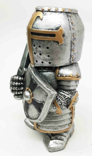 Ebros Gift Ebros Doll House Miniature 4.5" Medieval Sword Shield Infantry Sculpture Suit Of Armor