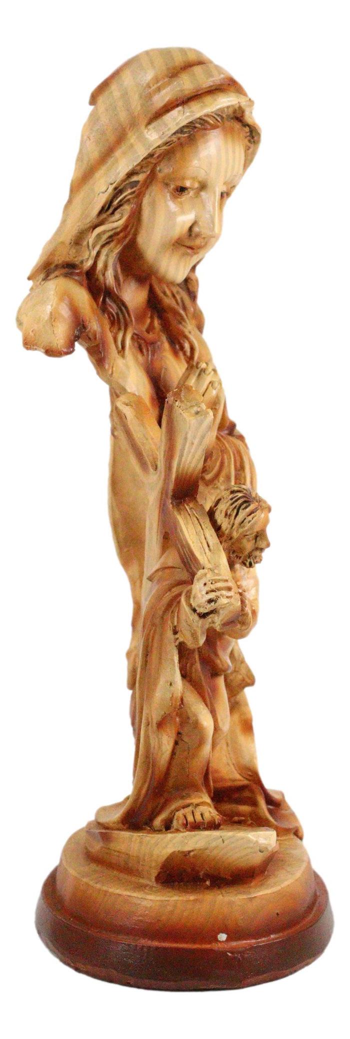 Ebros Gift Ebros Dolorosa Mother Mary Praying For Jesus Carrying Cross Woodlike Figurine
