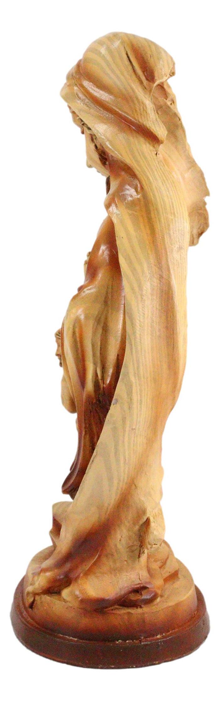 Ebros Gift Ebros Dolorosa Mother Mary Praying For Jesus Carrying Cross Woodlike Figurine