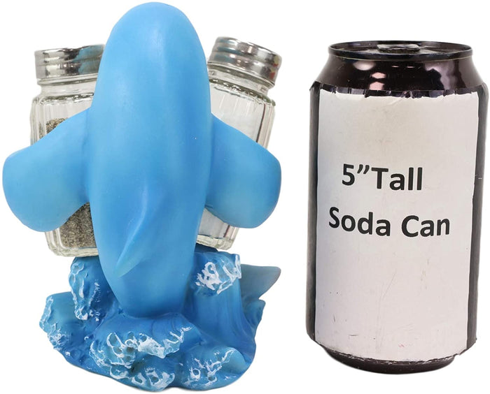 Ebros Gift Ebros Dolphin Rising Above Sea Waves Hugging Salt And Pepper Shakers Holder