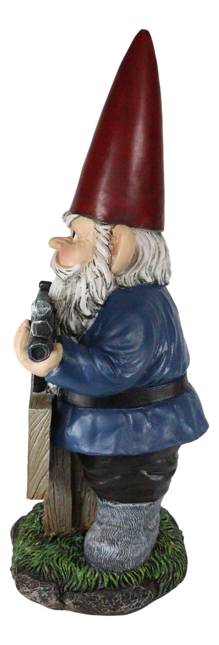 Ebros Gift Ebros Don't Tread On Me Angry Old Mr Gnome With Rifle By Sign Guest Greeter Statue