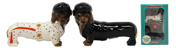 Ebros Gift Ebros Doxie Collection King Of Rock And Roll Dachshund Dogs Salt Pepper Shakers Set