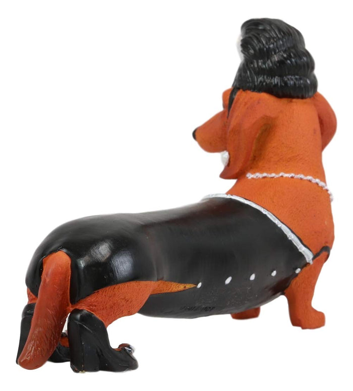 Ebros Gift Ebros Doxie Wiener Collection Diamonds Forever Girl Diva Dachshund Dog Figurine 6"L