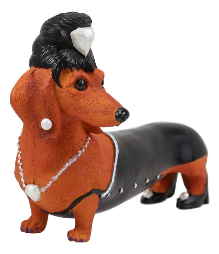Ebros Gift Ebros Doxie Wiener Collection Diamonds Forever Girl Diva Dachshund Dog Figurine 6"L