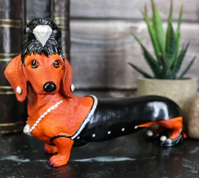 ebros gift Ebros Doxie Wiener Collection Diamonds Forever Girl Diva Dachshund Dog Figurine 6"L