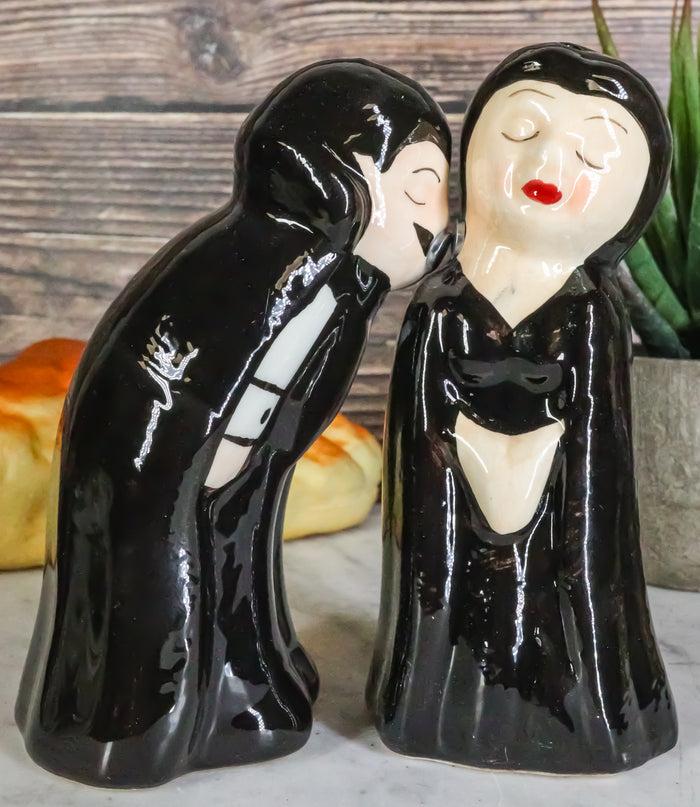 ebros gift Ebros Dracula Vampire Love At First Bite Ceramic Salt Pepper Shakers Set 4"H