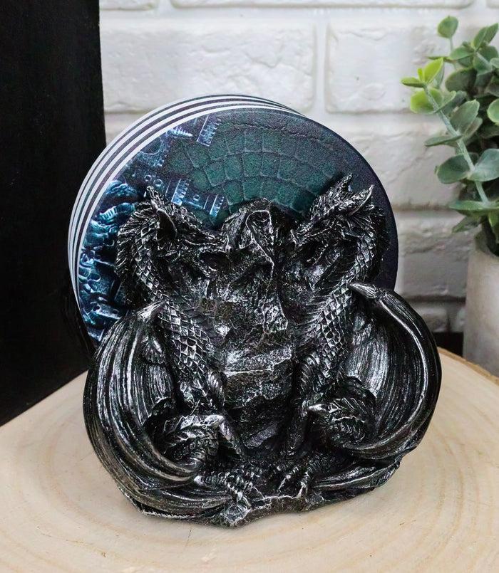 Ebros Gift Ebros Dragon Fire Behemoth Of The Skies Dual Dragons Fantasy Figurine Coaster