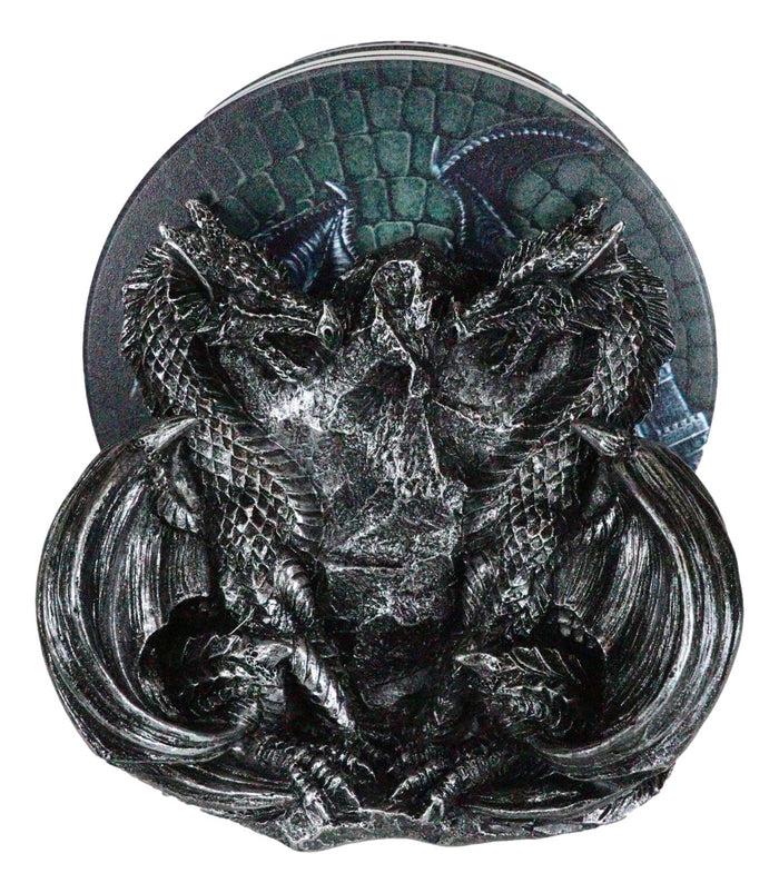 Ebros Gift Ebros Dragon Fire Behemoth Of The Skies Dual Dragons Fantasy Figurine Coaster