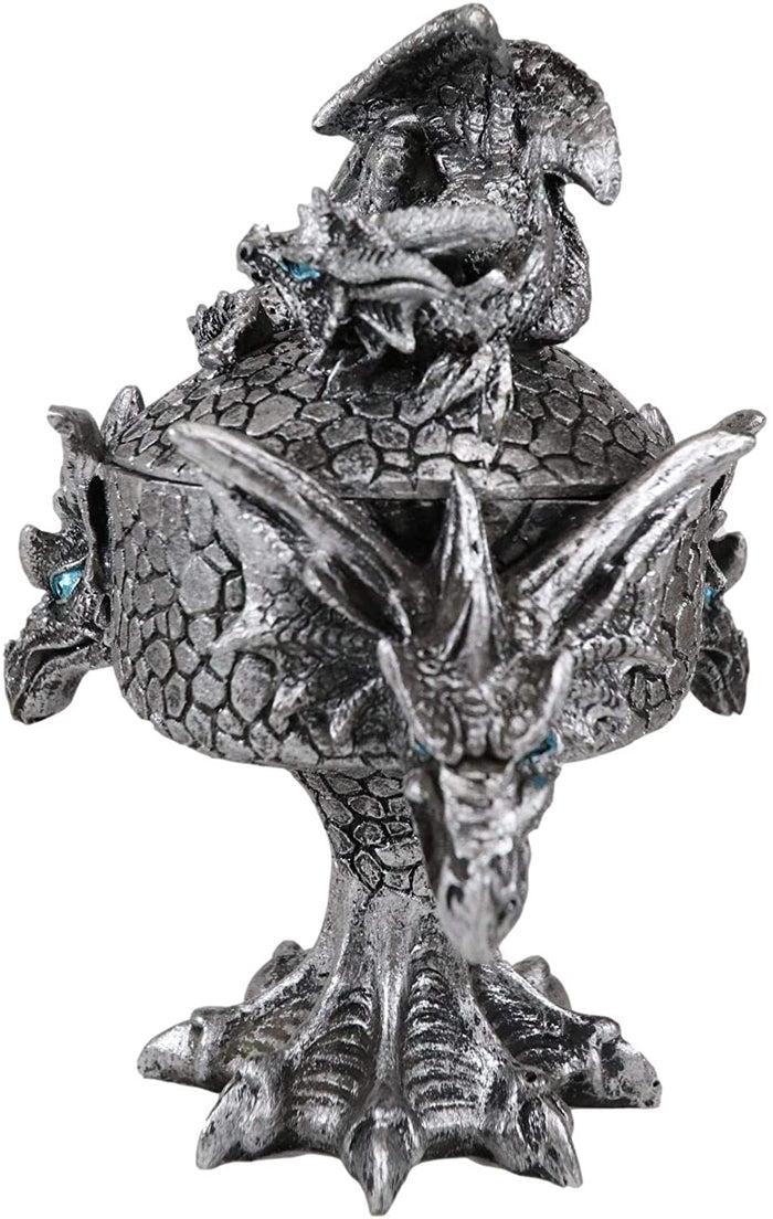Ebros Gift Ebros Dragon Trilogy Guarding Sleeping Wyrmling Decorative Jewelry Box Figurine