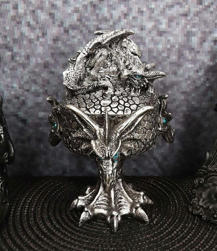 ebros gift Ebros Dragon Trilogy Guarding Sleeping Wyrmling Decorative Jewelry Box Figurine