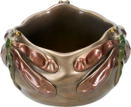 Ebros Gift Ebros Dragonfly Bowl For Fruits Tabletop Mantle-piece Decor Art Nouveau Theme (Bronze Finish)