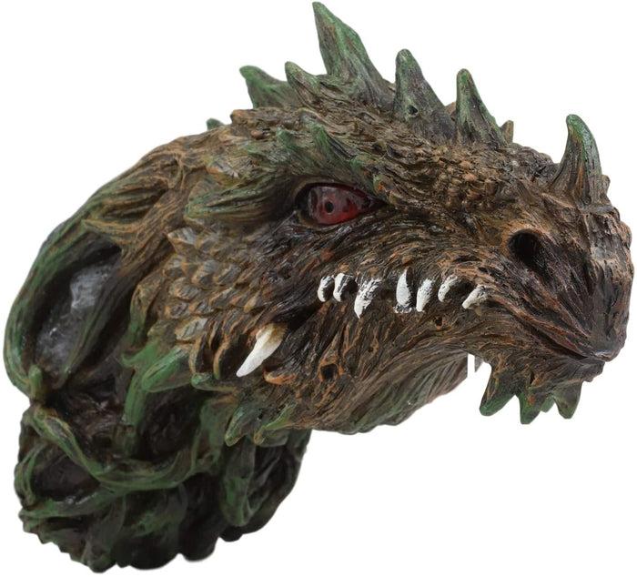 Ebros Gift Ebros Dryad Greenman Dragon Wall Decor With Red LED Illuminated Eyes Sculpture