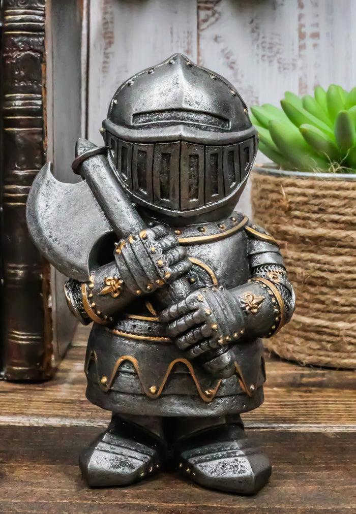 ebros gift Ebros Dwarf Axeman Medieval Knight of The Cross Templar Crusader Figurine 4.5" H