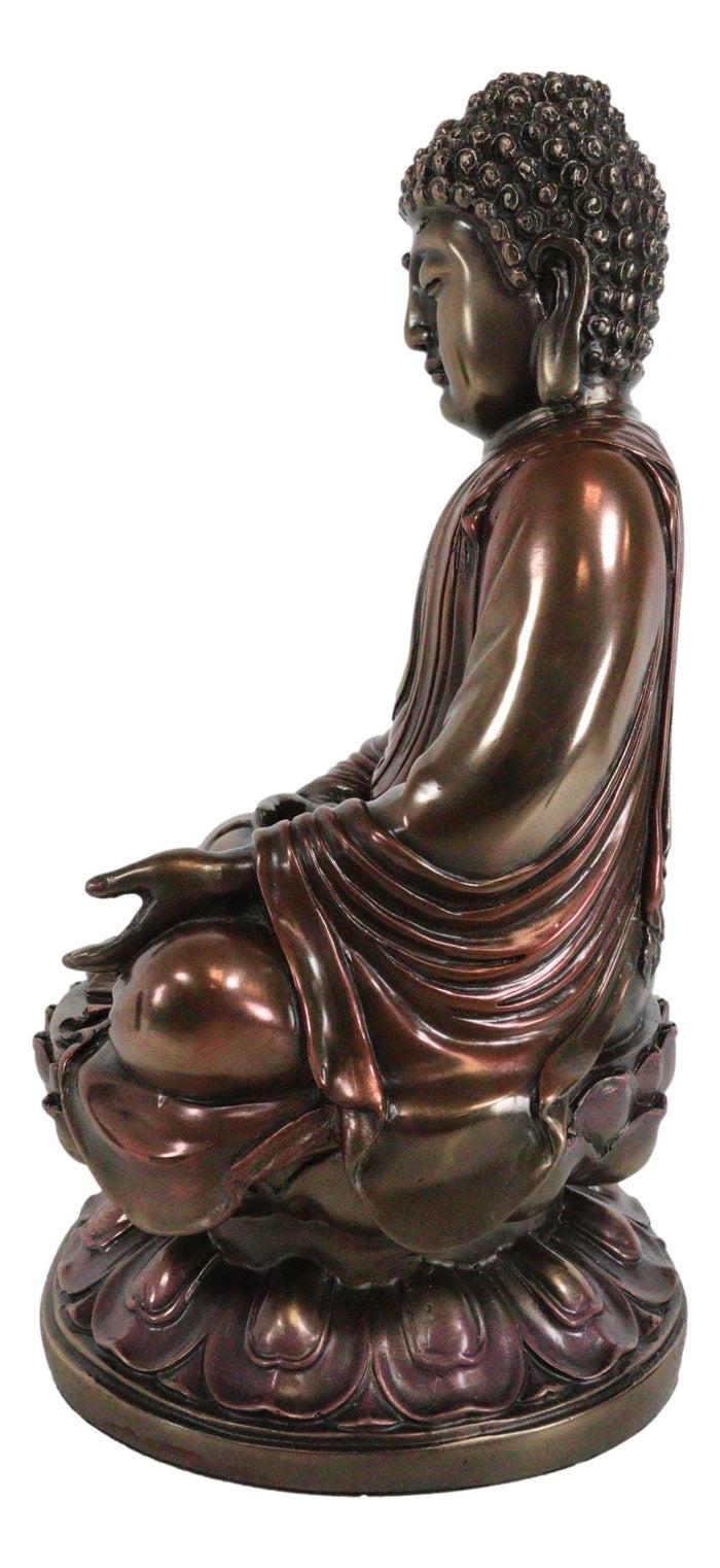 Ebros Gift Ebros Eastern Enlightenment Buddha Sakayamuni Meditating On Lotus Seat 10"H