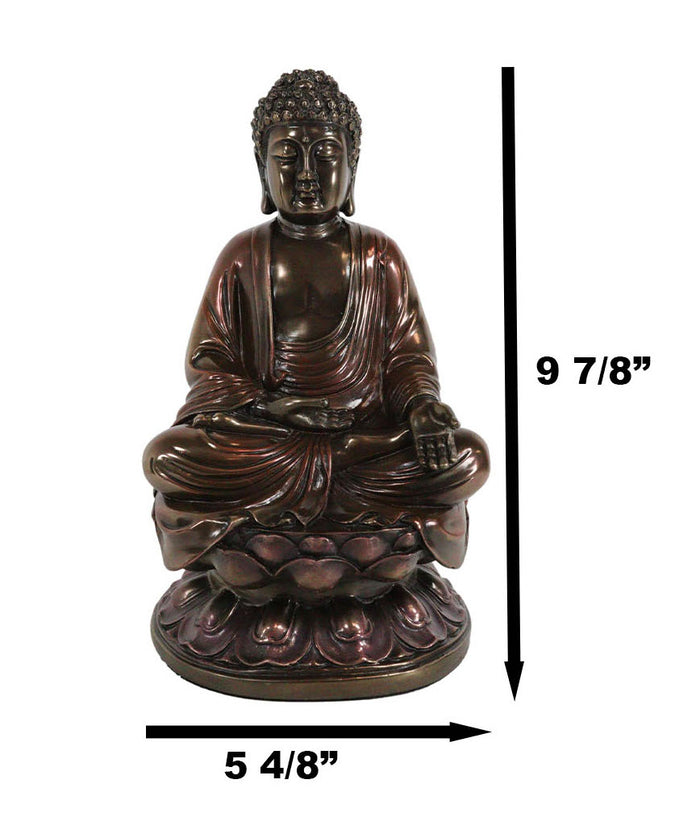 Ebros Gift Ebros Eastern Enlightenment Buddha Sakayamuni Meditating On Lotus Seat 10"H