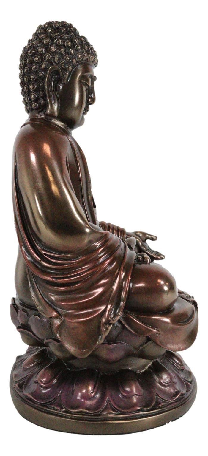 Ebros Gift Ebros Eastern Enlightenment Buddha Sakayamuni Meditating On Lotus Seat 10"H