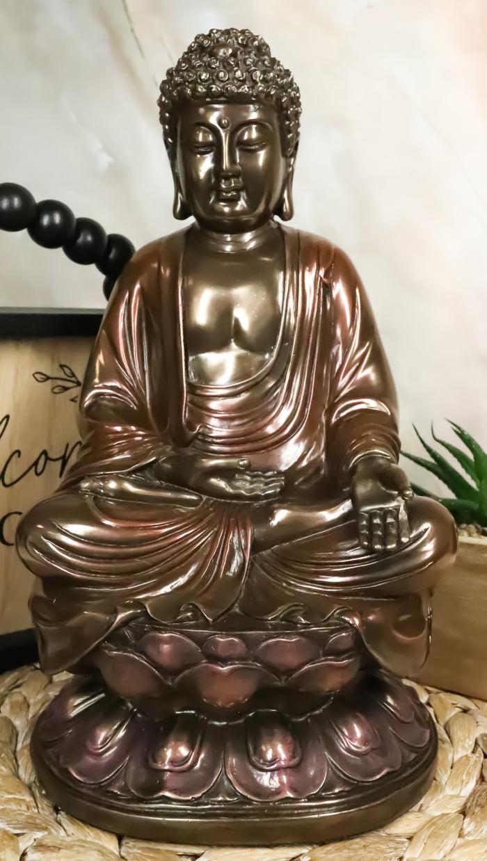 ebros gift Ebros Eastern Enlightenment Buddha Sakayamuni Meditating on Lotus Seat 10"H
