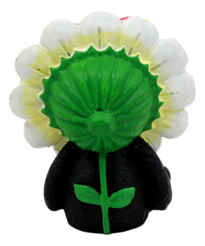 Ebros Gift Ebros Eco Green Sunflower Daisy Furrybones Figurine 3" H Hooded Costume Skeleton Monster Sculpture Decor Collectible