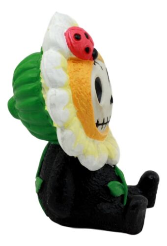 Ebros Gift Ebros Eco Green Sunflower Daisy Furrybones Figurine 3" H Hooded Costume Skeleton Monster Sculpture Decor Collectible