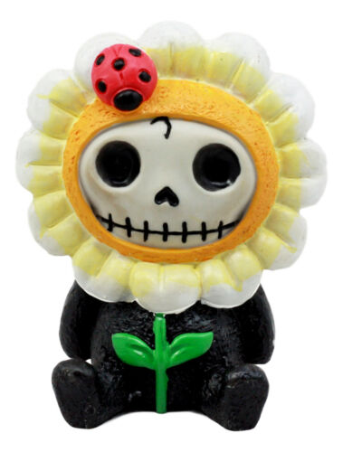 ebros gift Ebros Eco Green Sunflower Daisy Furrybones Figurine 3" H Hooded Costume Skeleton Monster Sculpture Decor Collectible