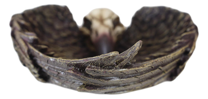 Ebros Gift Ebros Edgar Poe Gothic Winged Raven Skull Jewelry Coin Dish Ashtray Figurine