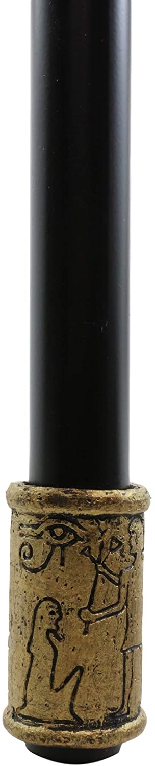 Ebros Gift Ebros Egyptian Ankh Key Of Life With Hieroglyphs Decorative Walking Staff Cane