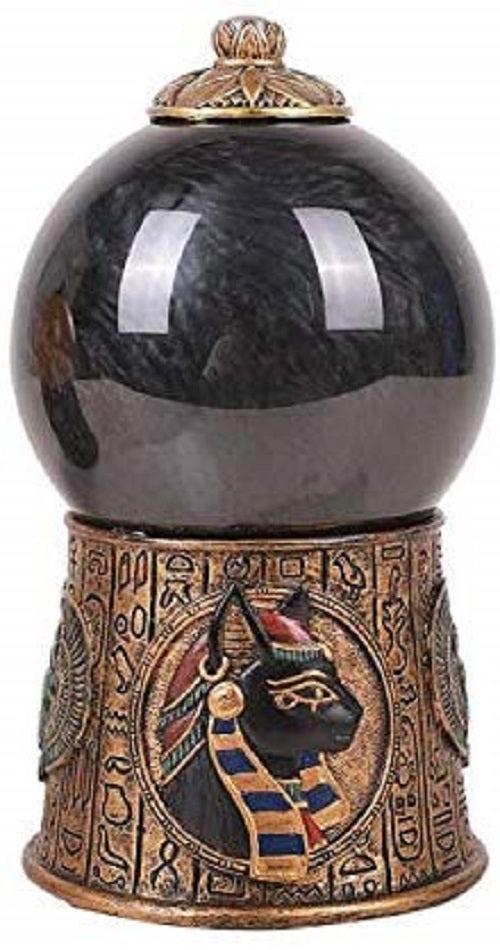 ebros gift Ebros Egyptian Bastet Sound Activated Sand Storm Water Globe 7 1/4 Inch Tall