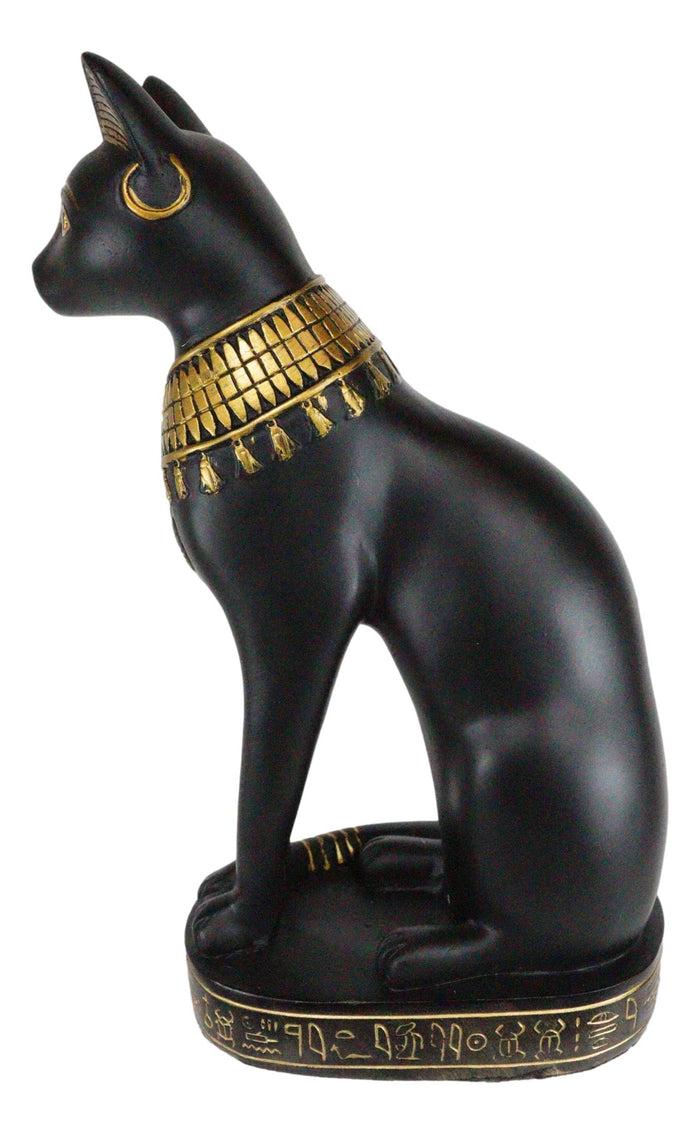 Ebros Gift Ebros Egyptian Cat Goddess Bastet Seated With Hieroglyphs Base Figurine