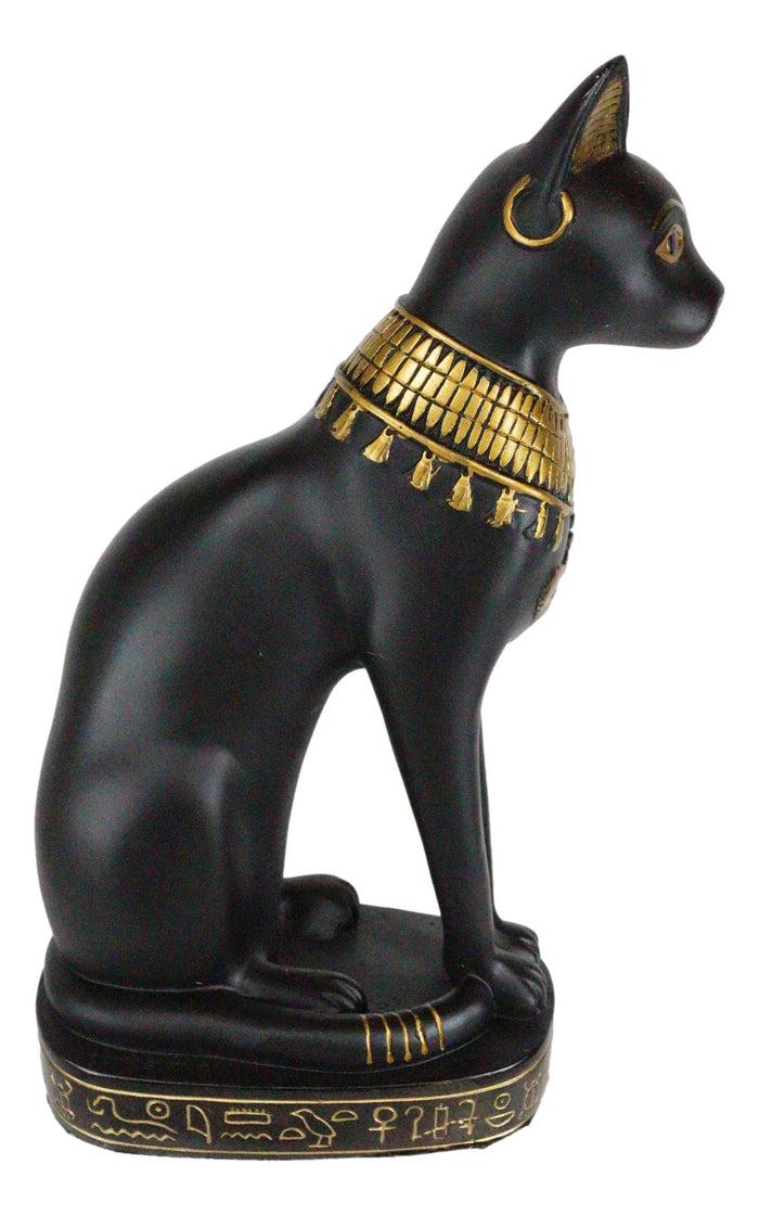 Ebros Gift Ebros Egyptian Cat Goddess Bastet Seated With Hieroglyphs Base Figurine