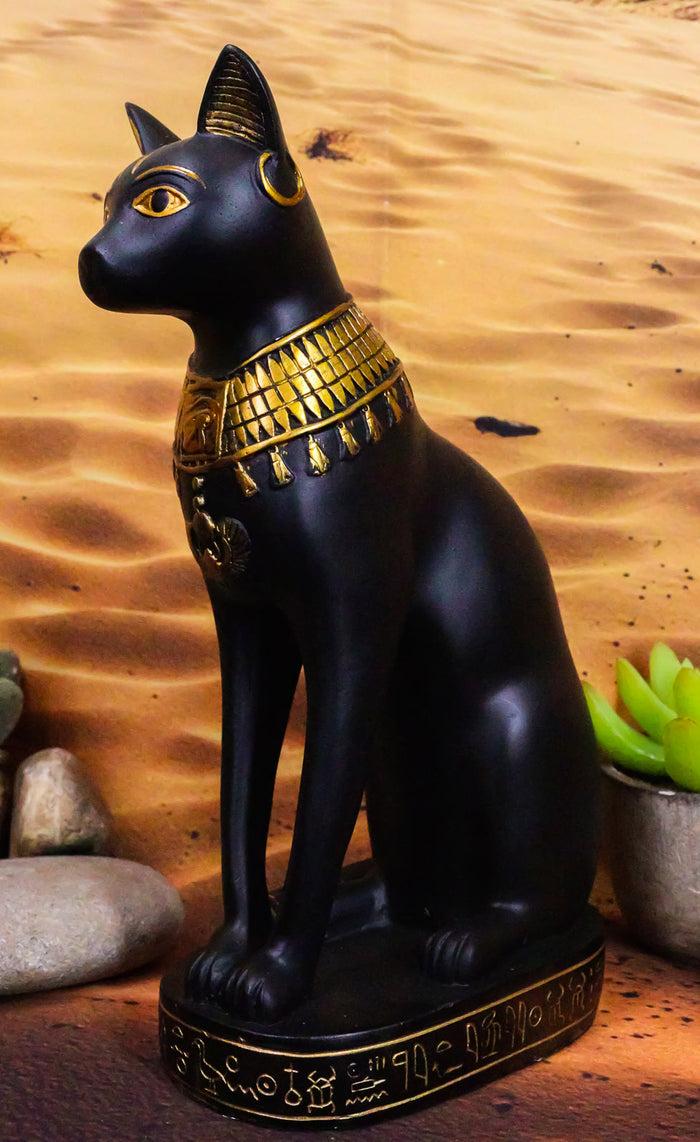 ebros gift Ebros Egyptian Cat Goddess Bastet Seated With Hieroglyphs Base Figurine