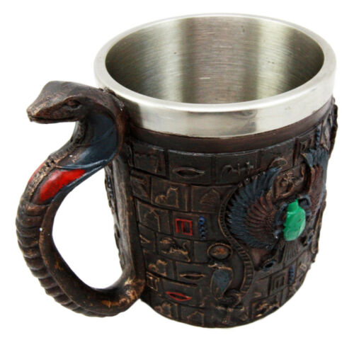 Ebros Gift Ebros Egyptian Eye Of Horus Amulet Wedjat Mug Drink Coffee Cup Winged Scarab Beetle