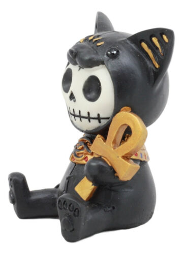 Ebros Gift Ebros Egyptian Furrybones Feline Cat Goddess Bastet Holding Ankh Figurine Small 2.75 Inch Tall